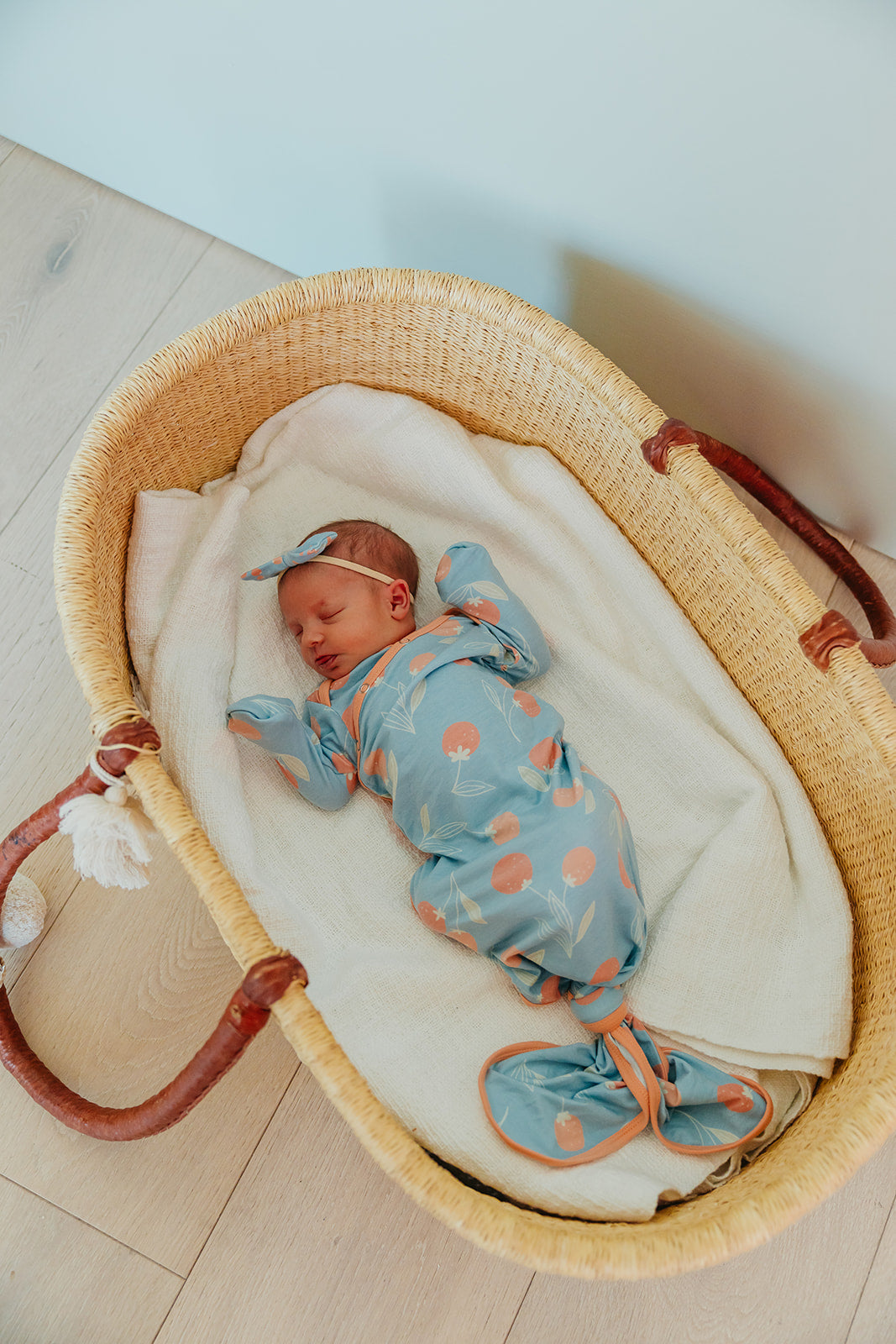 Newborn Knotted Gown - Clementine