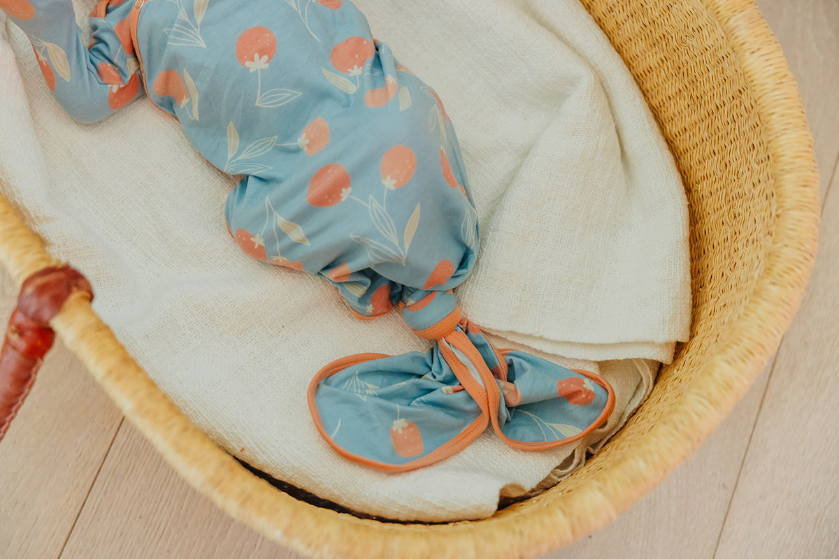 Newborn Knotted Gown - Clementine