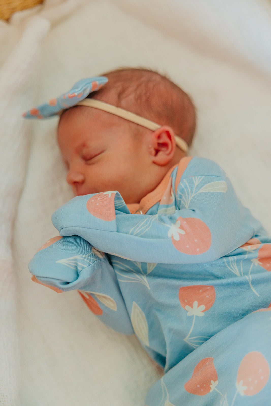 Newborn Knotted Gown - Clementine