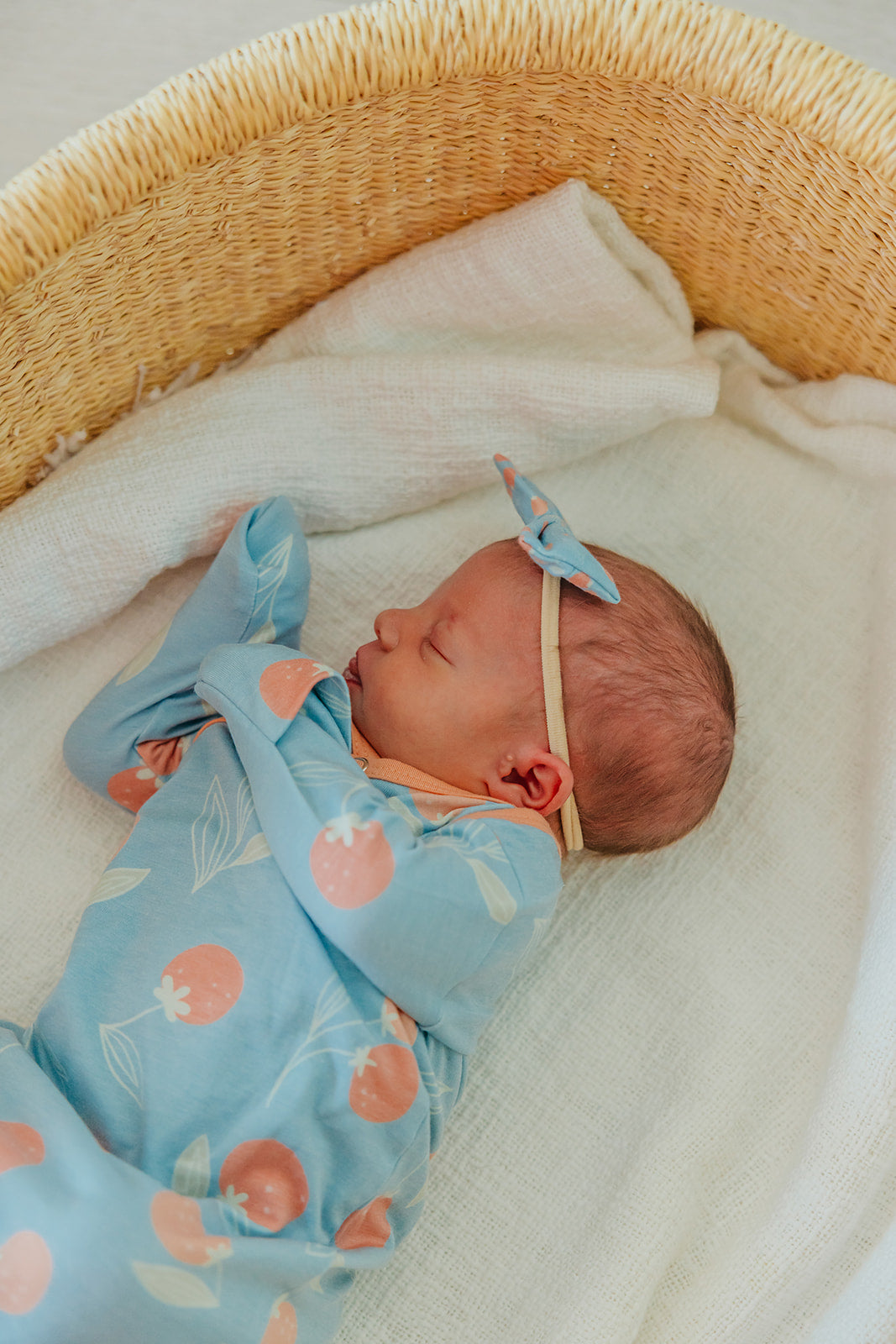 Newborn Knotted Gown - Clementine