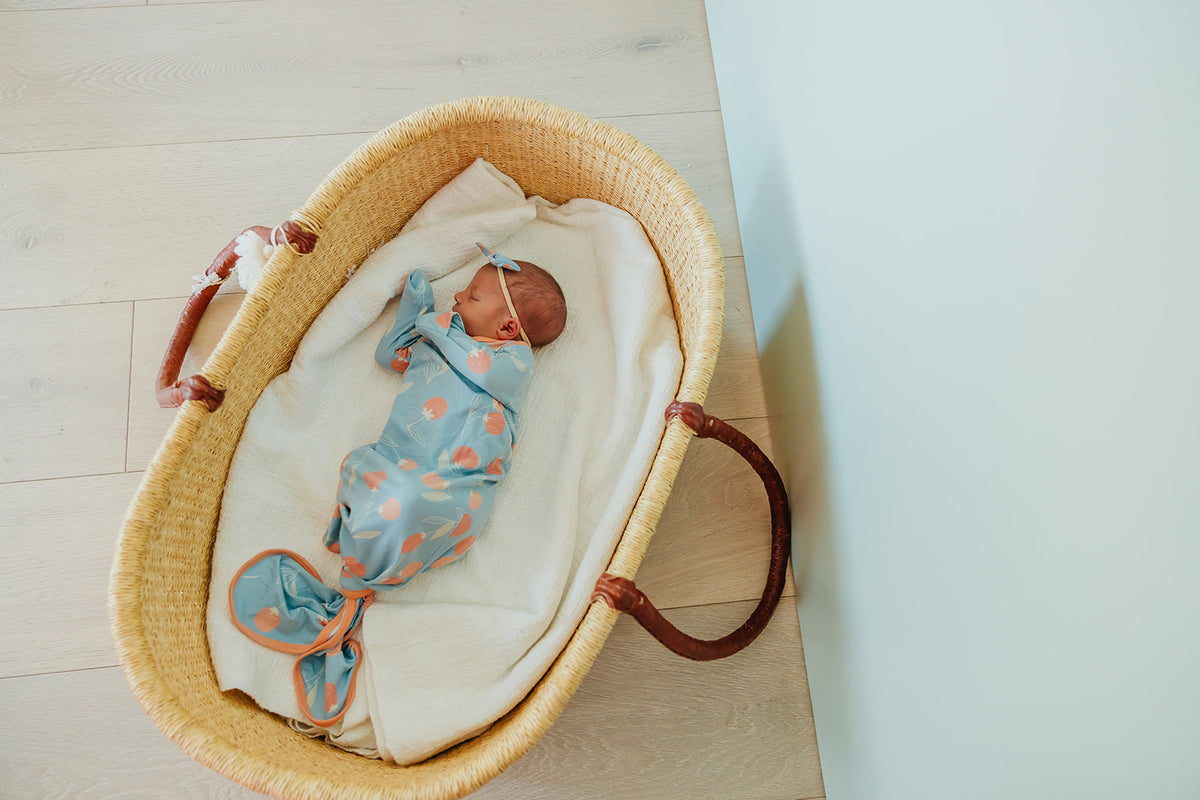 Newborn Knotted Gown - Clementine