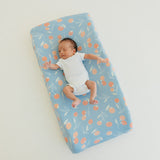 Premium Knit Diaper Changing Pad Cover - Clementine