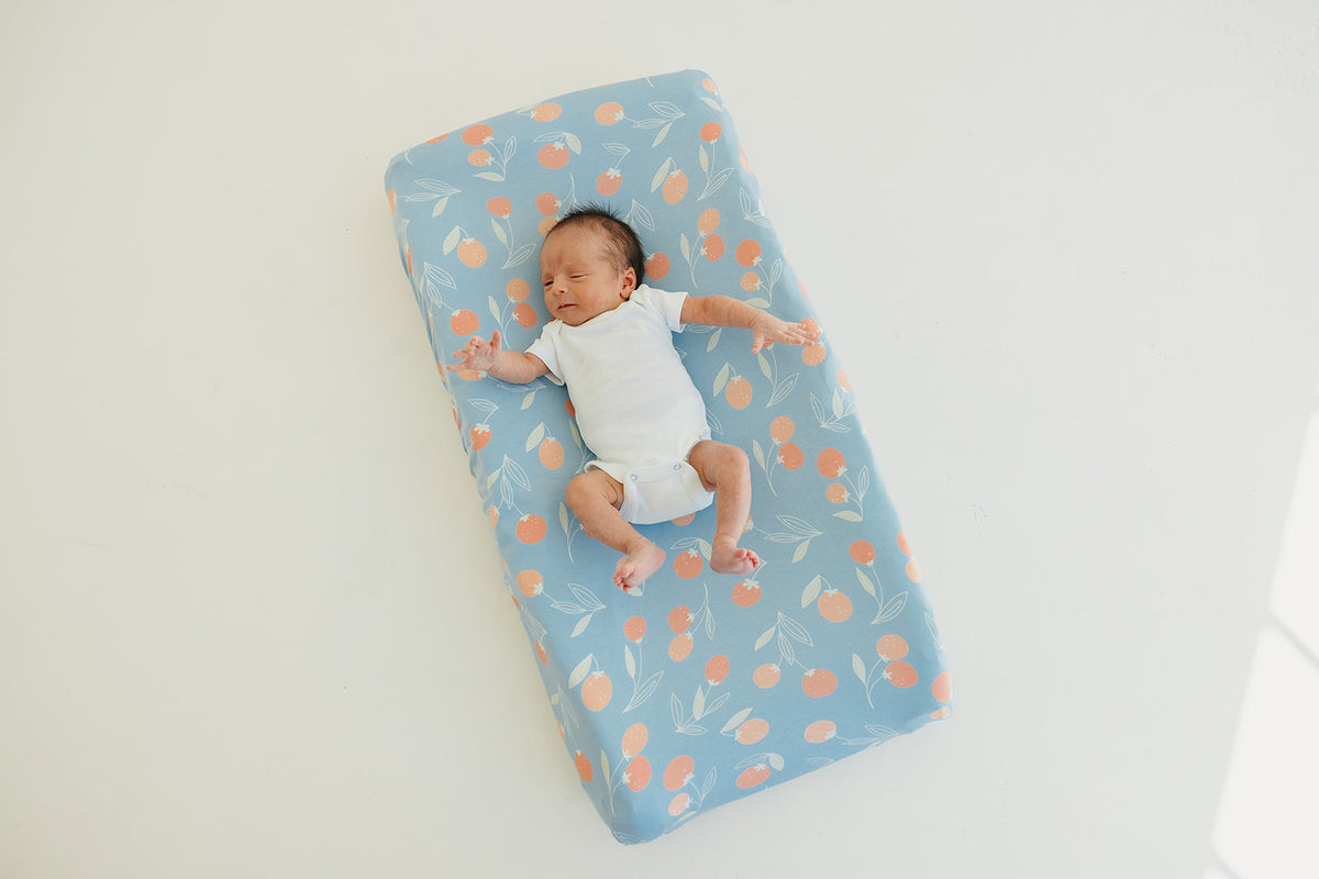 Premium Knit Diaper Changing Pad Cover - Clementine