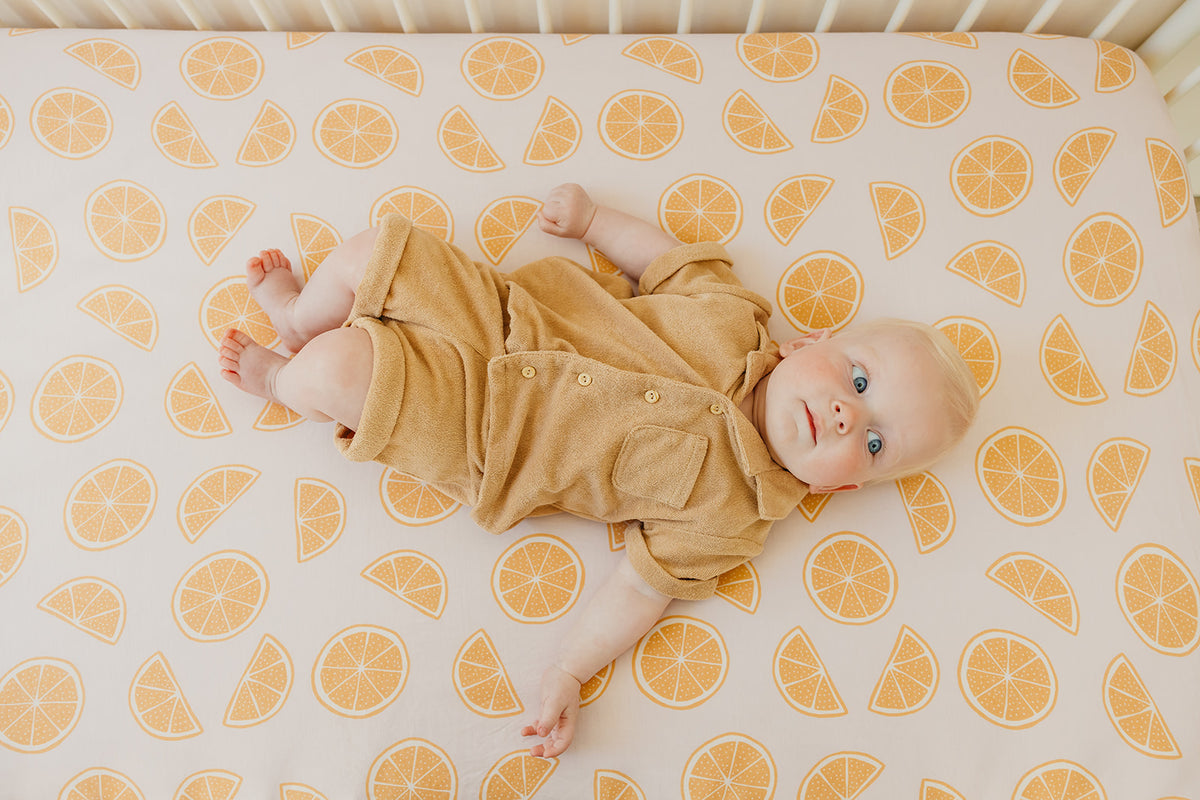 Premium Knit Fitted Crib Sheet - Cutie