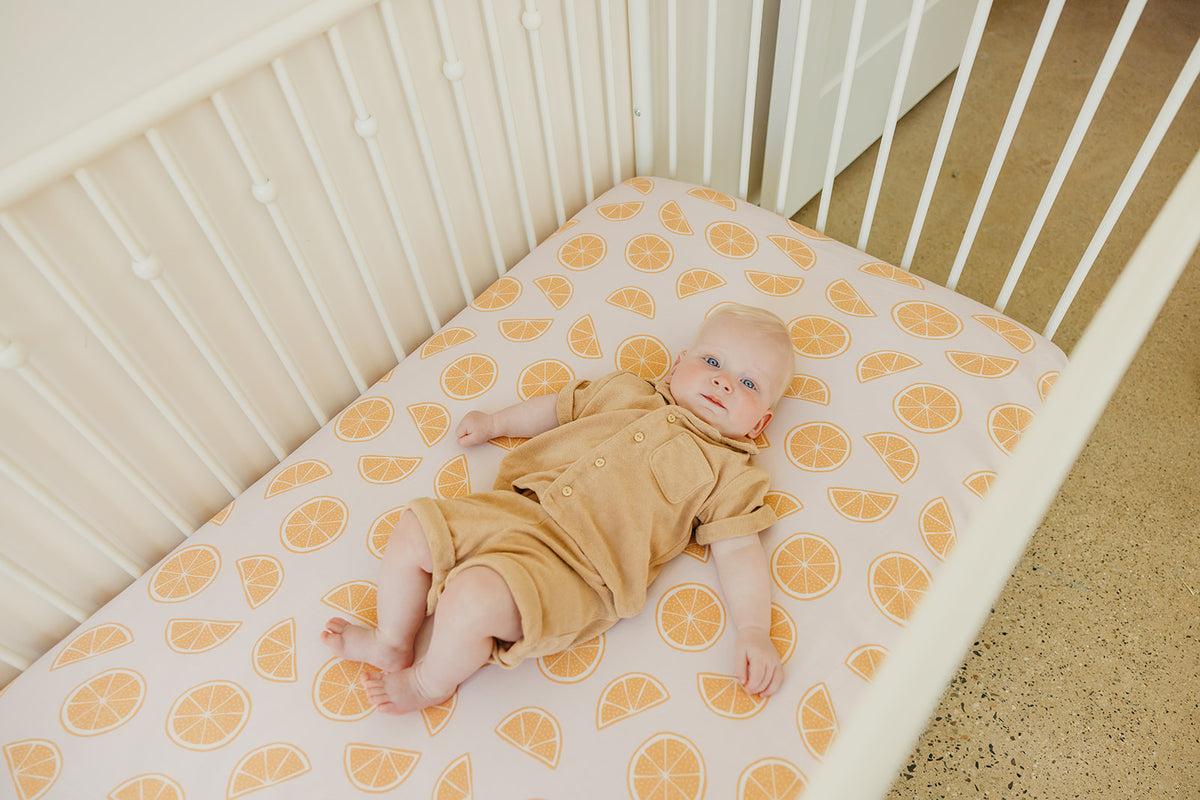 Premium Knit Fitted Crib Sheet - Cutie