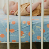 Premium Knit Fitted Crib Sheet - Clementine