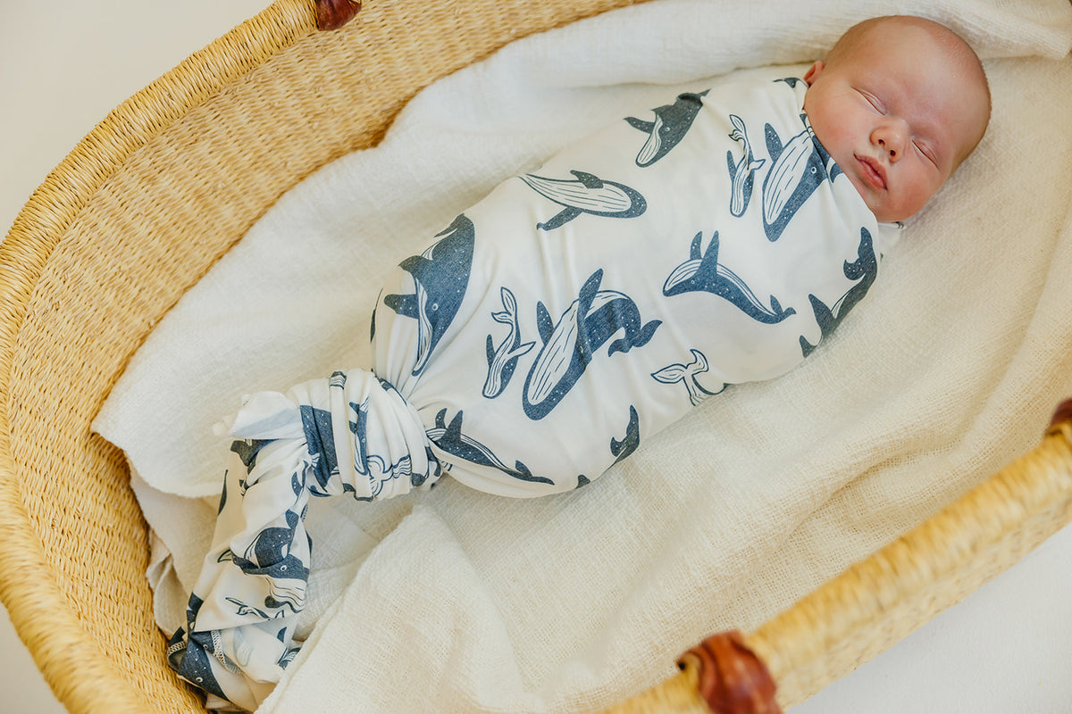 Knit Swaddle Blanket - Cove