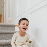 2pc Rib Knit Long Sleeve Pajama Set - Moonstone