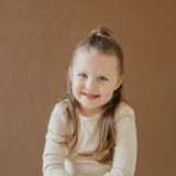 2pc Rib Knit Long Sleeve Pajama Set - Moonstone