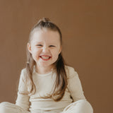 2pc Rib Knit Long Sleeve Pajama Set - Moonstone