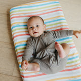 Premium Knit Diaper Changing Pad Cover - CoComelon Stripe