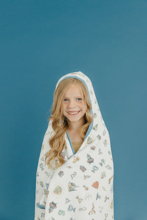 Premium Big Kid Hooded Towel - Ducky | Copper Pearl