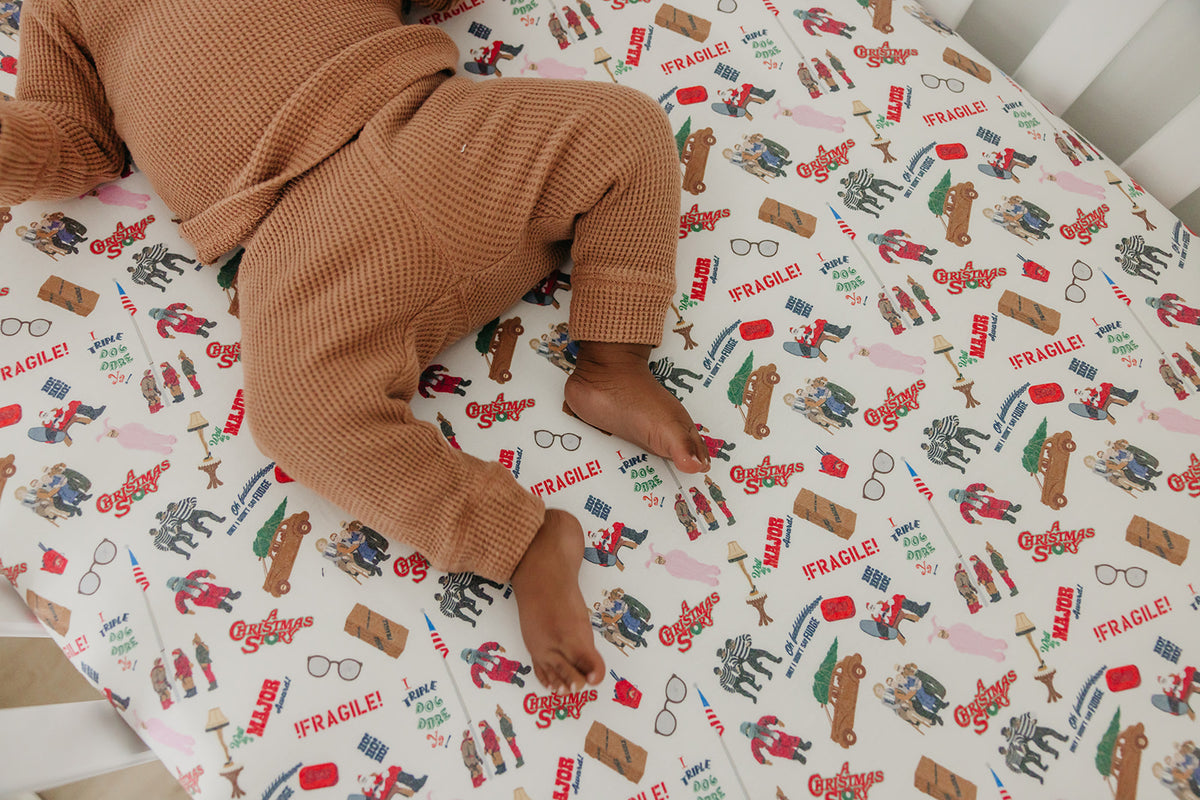 Premium Knit Fitted Crib Sheet - A Christmas Story