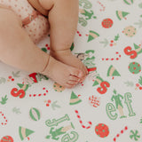 Premium Knit Fitted Crib Sheet - Elf