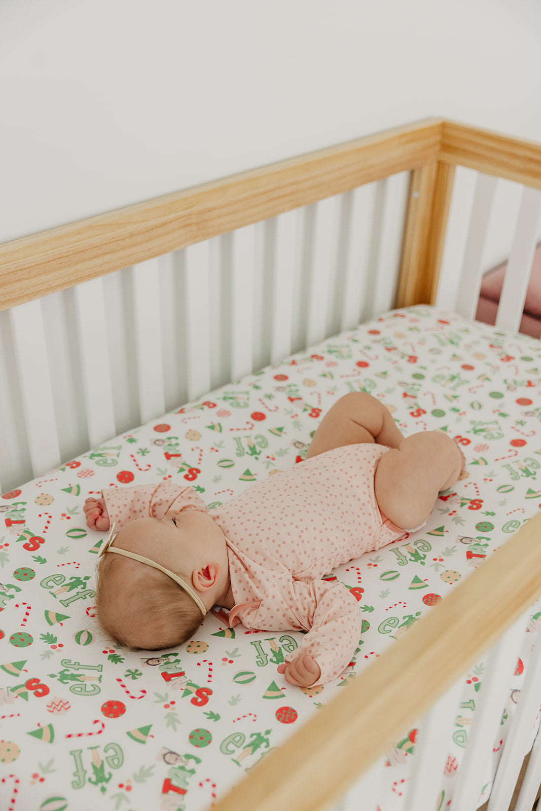 Premium Knit Fitted Crib Sheet - Elf