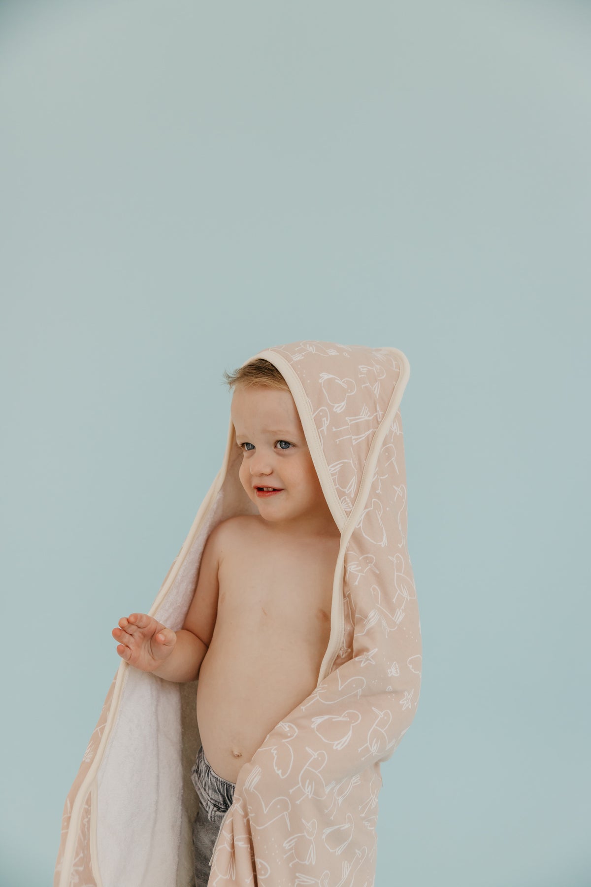 Premium Baby Knit Hooded Towel - Sandy