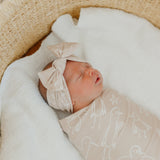 Knit Headband Bow - Sandy
