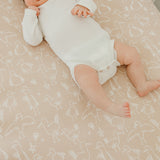 Premium Knit Fitted Crib Sheet - Sandy