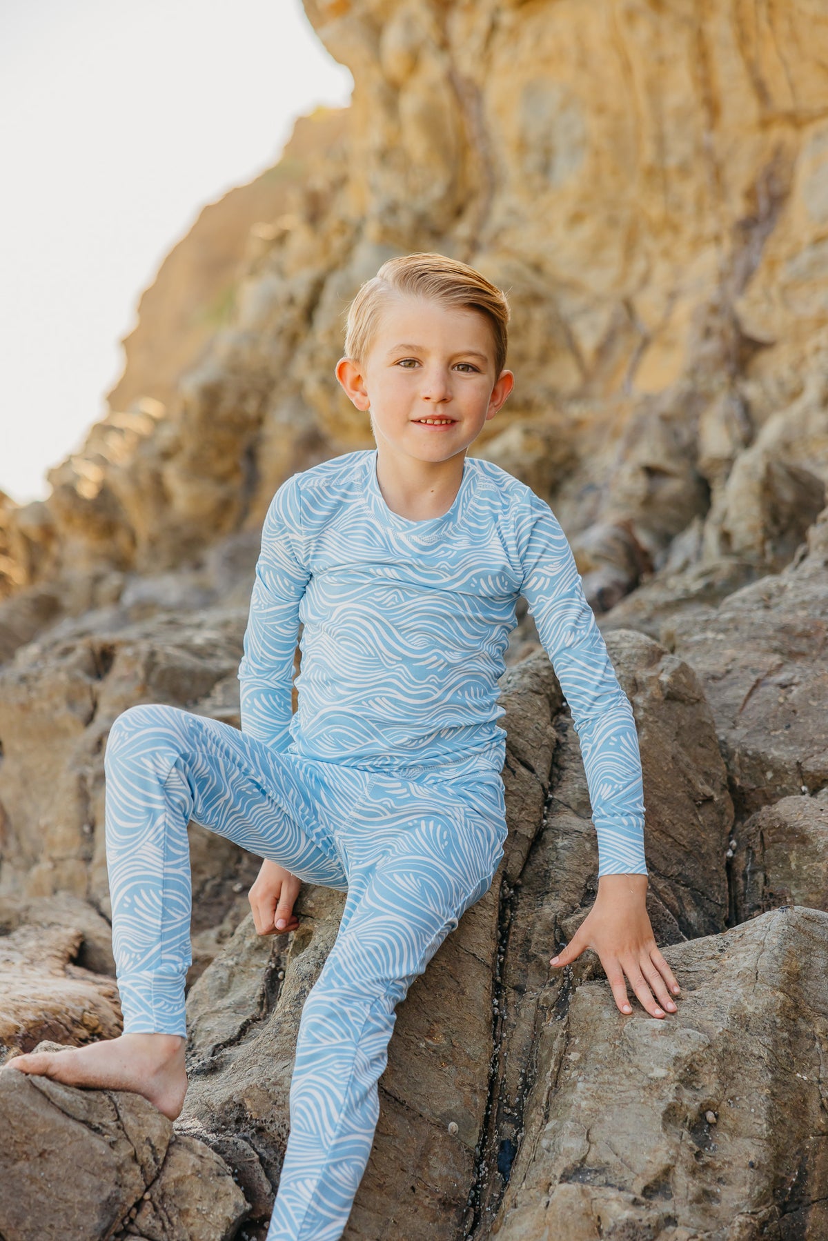 2pc Long Sleeve Pajama Set - Surf