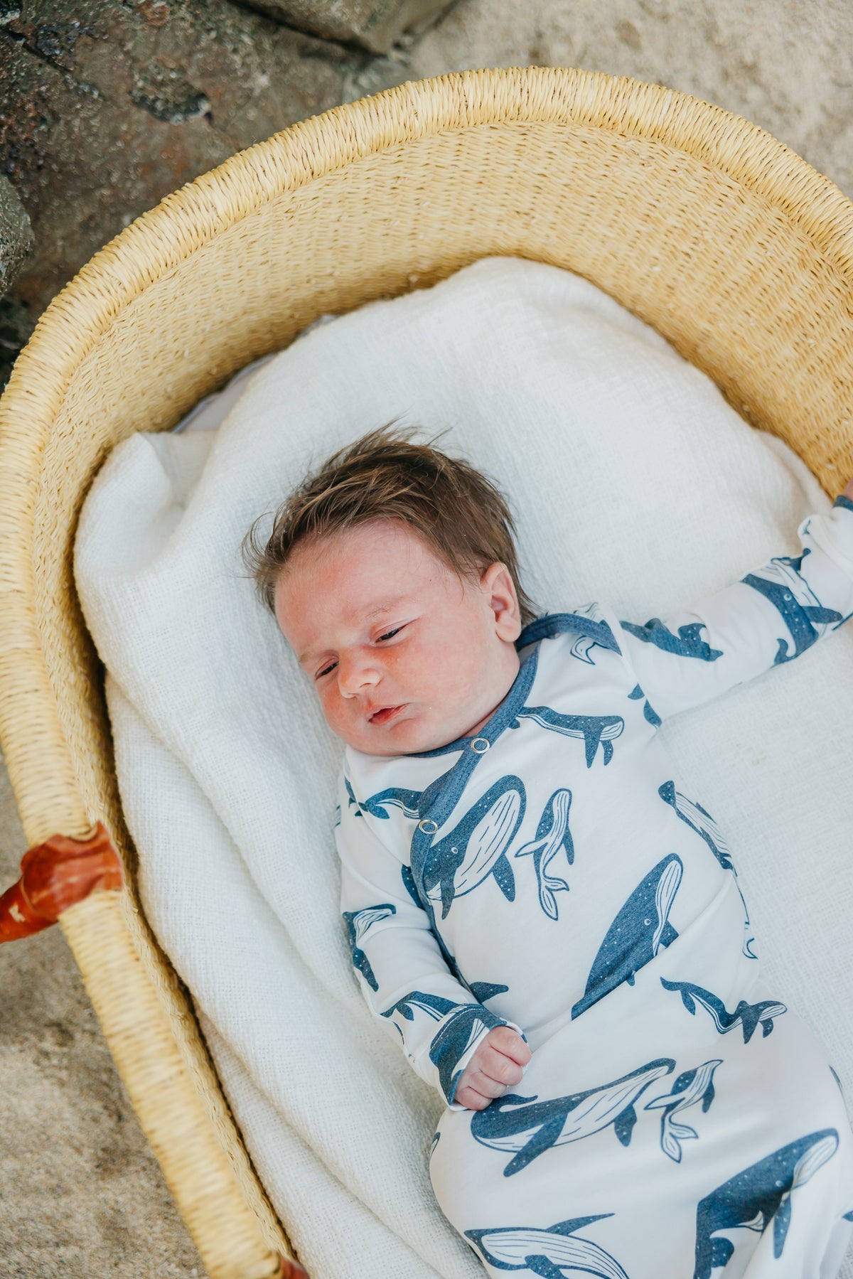 Newborn Knotted Gown - Cove