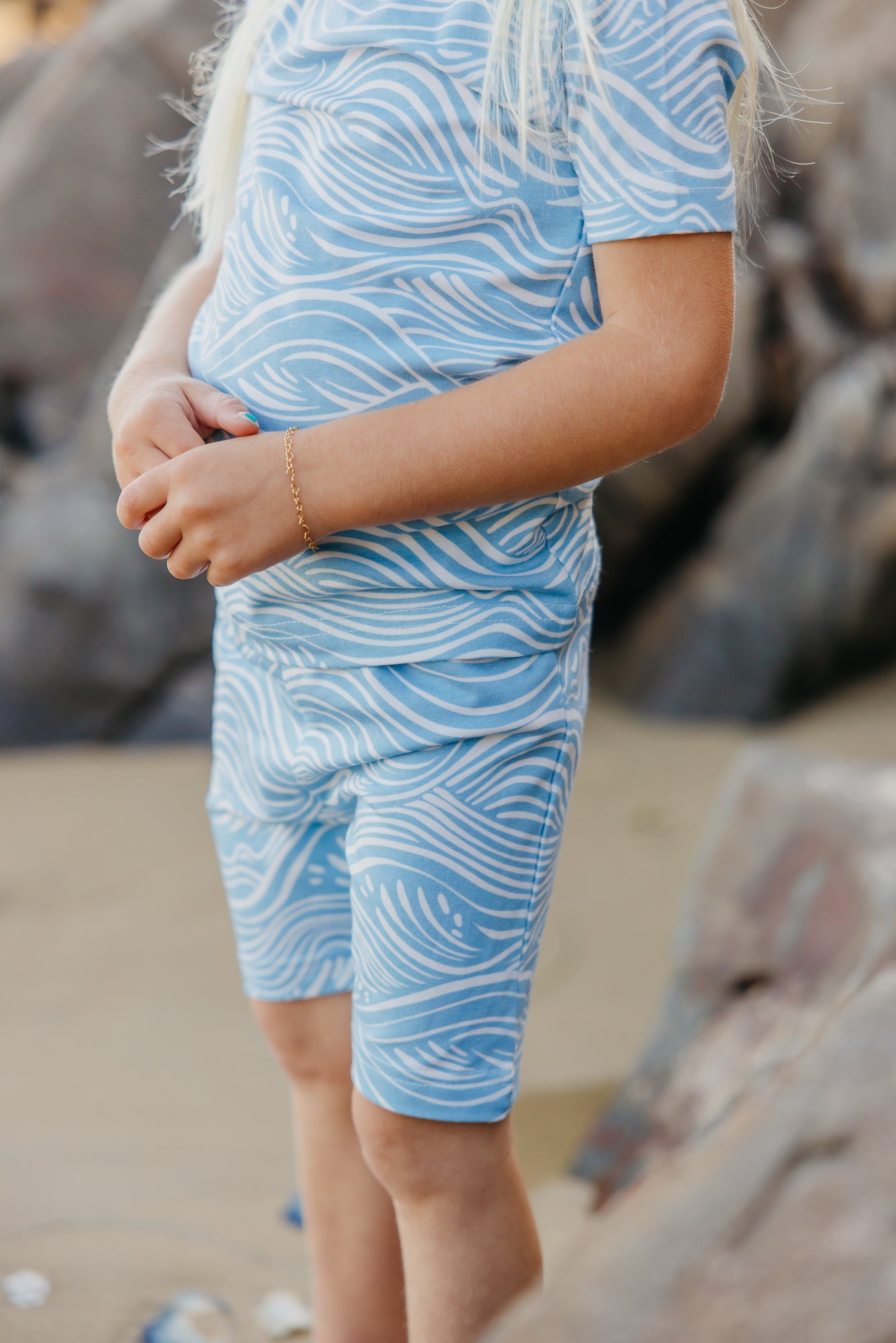 2pc Short Sleeve Pajama Set - Surf