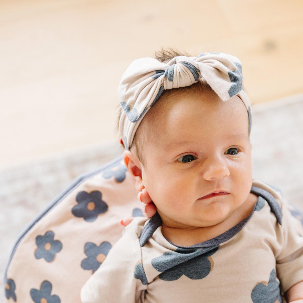 Knit Headband Bow - Gemma In Tan