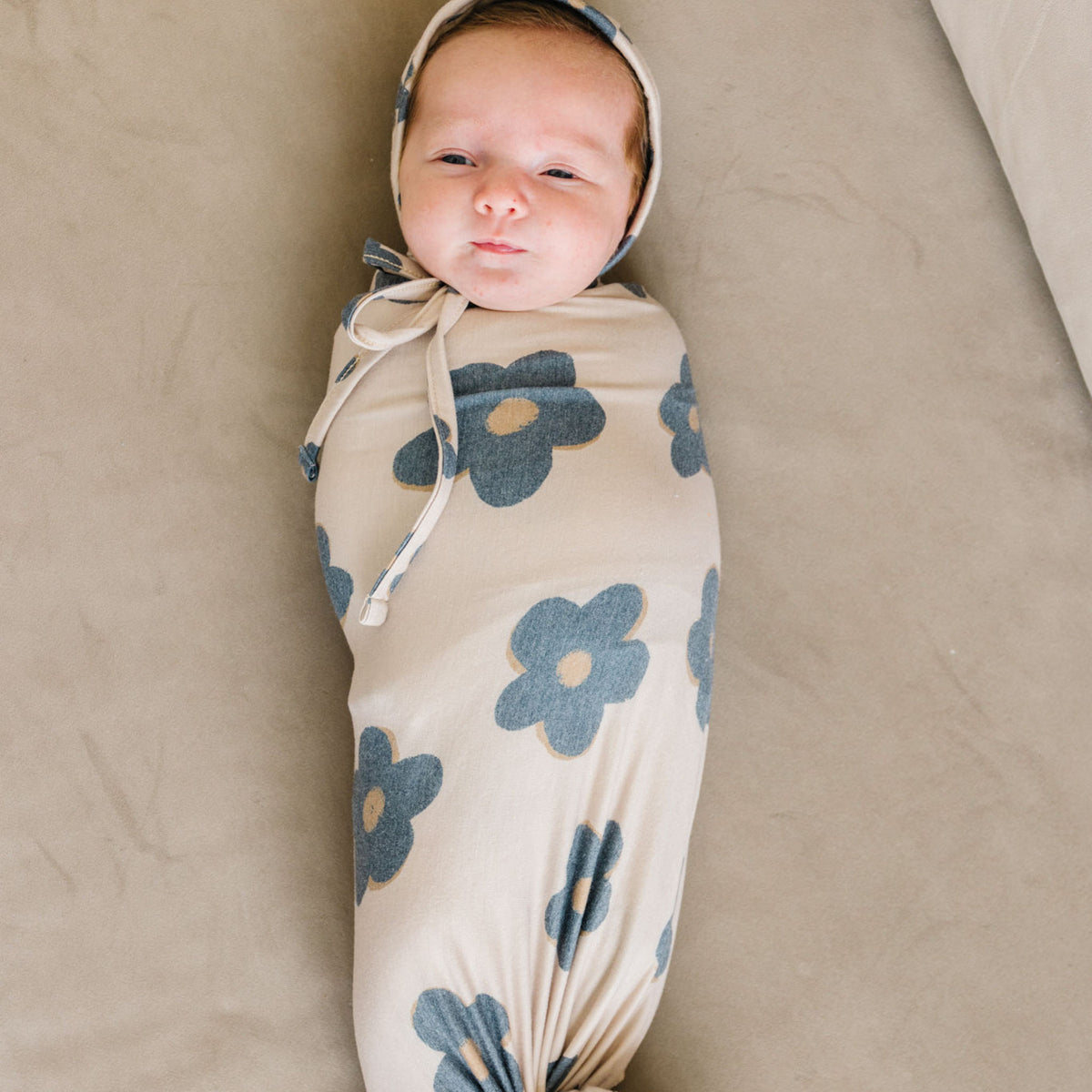 Knit Swaddle Blanket - Gemma In Tan