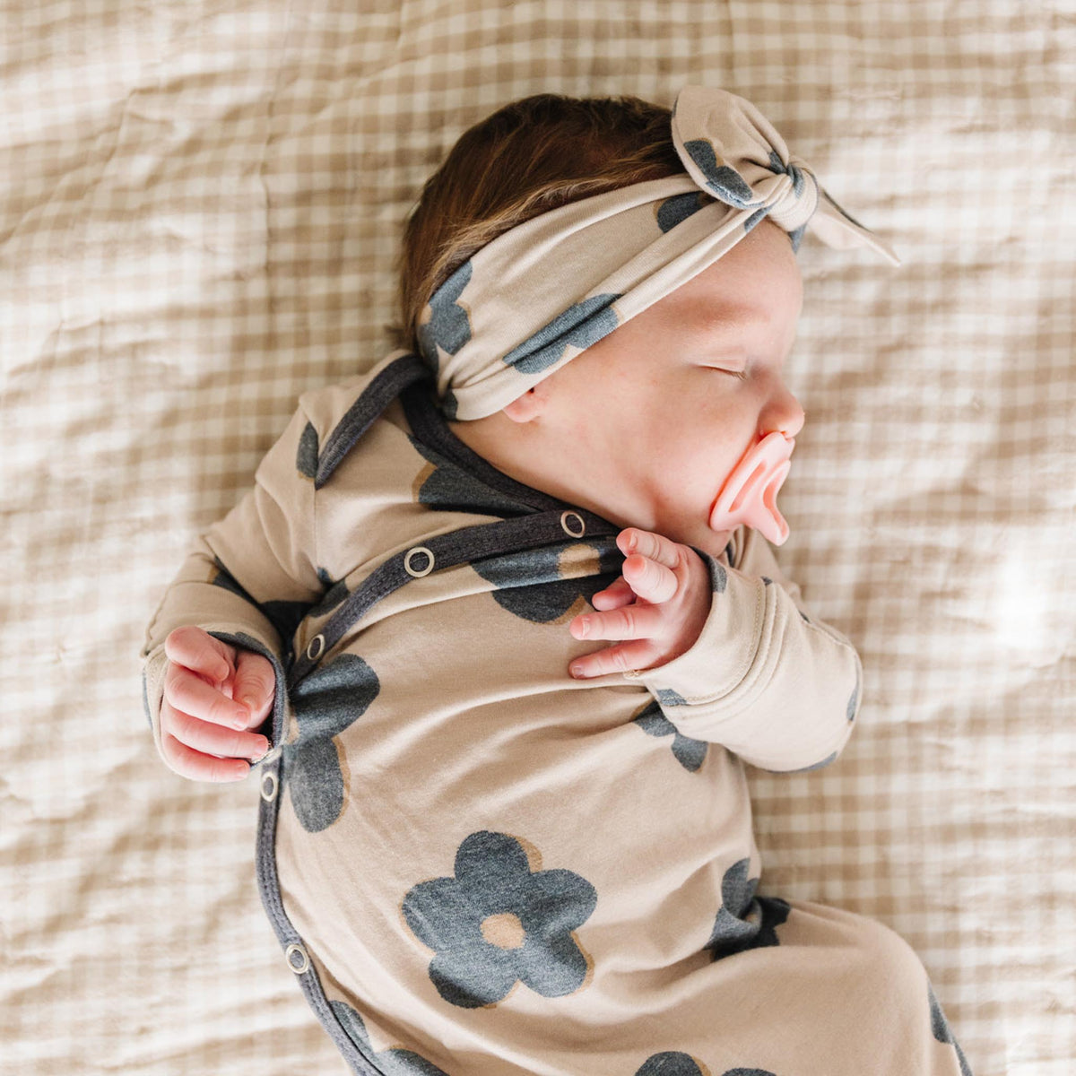 Knit Headband Bow - Gemma In Tan