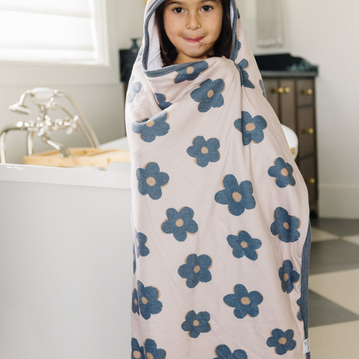 Premium Big Kid Hooded Towel - Gemma In Tan