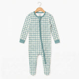 Zip-up Footie - Country Gingham