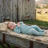 Zip-up Footie - Country Gingham