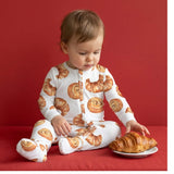 Zip-up Footie - Croissant party