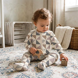 Zip-up Footie - Patchwork Medley