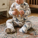 Zip-up Footie - Patchwork Medley