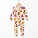 Zip-up Footie - Peanut Butter and Jelly