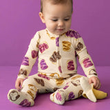 Zip-up Footie - Peanut Butter and Jelly