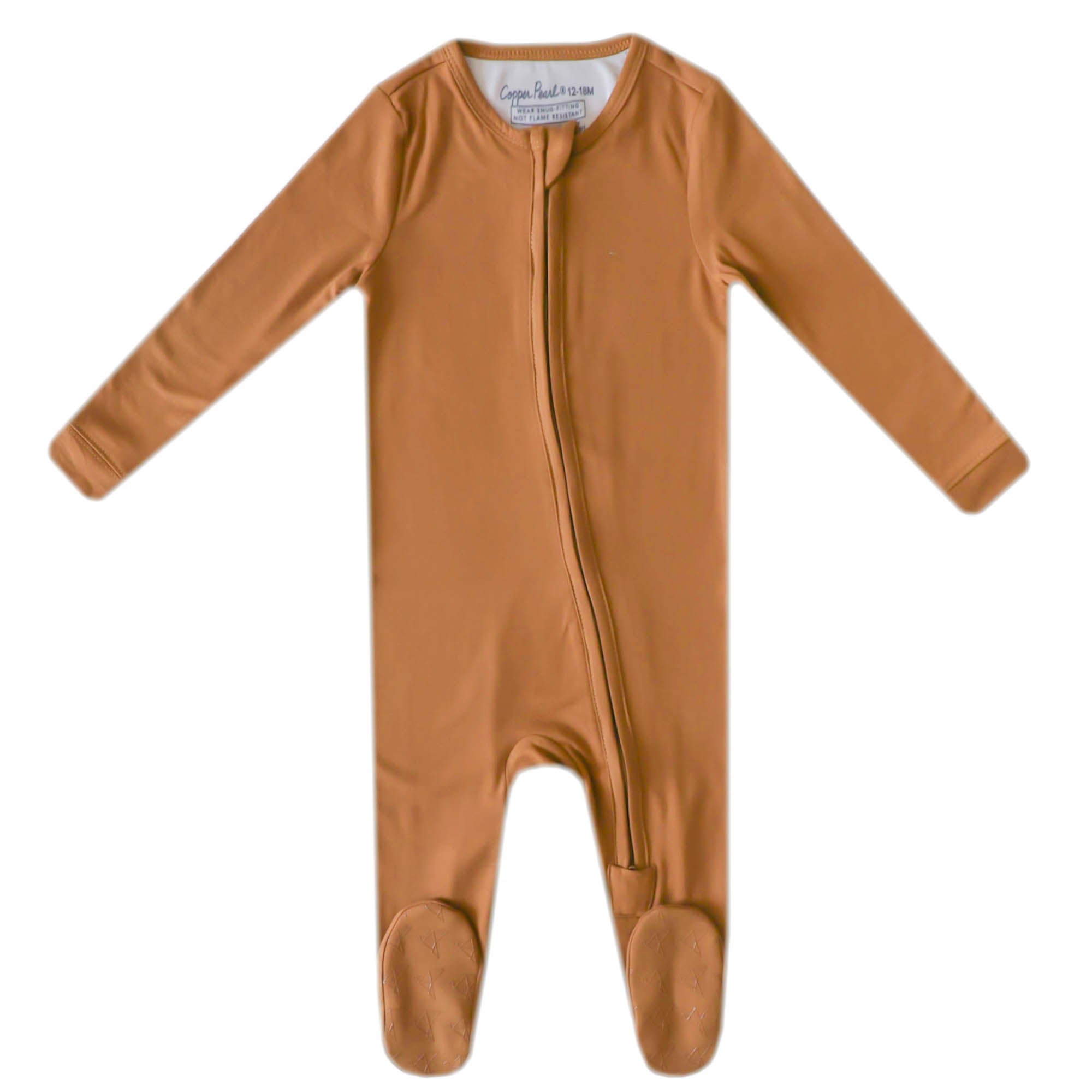 Unisex Baby Long Sleeve Reindeer Footed One-Piece Pajamas