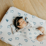 Premium Knit Diaper Changing Pad Cover - Penguins