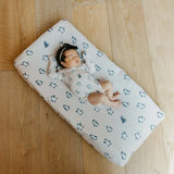 Premium Knit Diaper Changing Pad Cover - Penguins