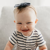 Classic Nylon Bow - Denim