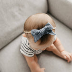 Classic Nylon Bow - Denim