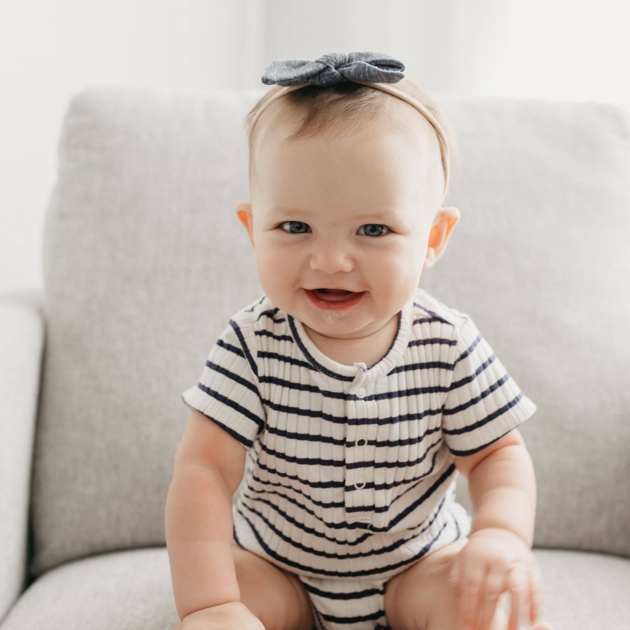 Classic Nylon Bow - Denim