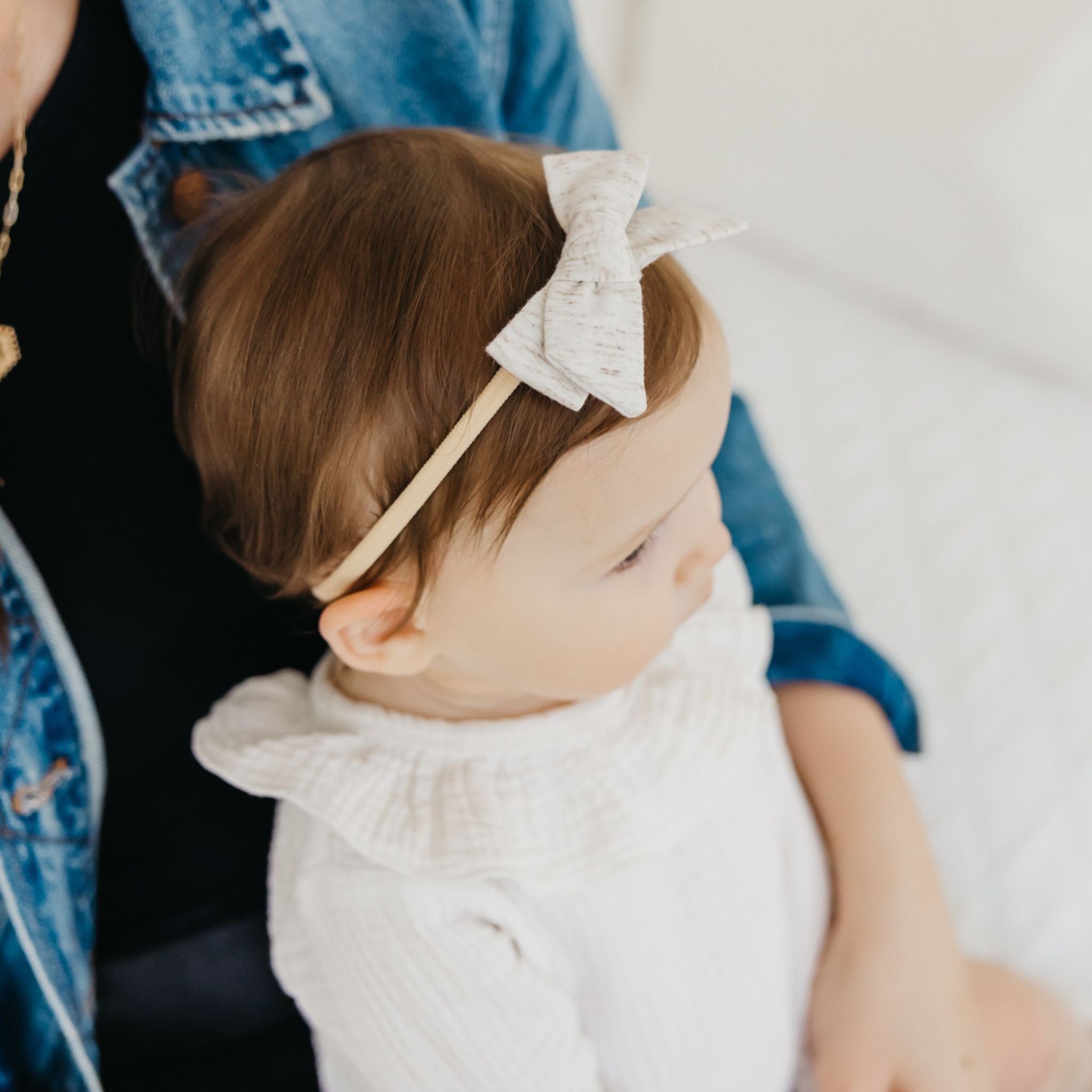 Classic Nylon Bow - Oat