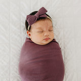 Classic Nylon Bow - Plum