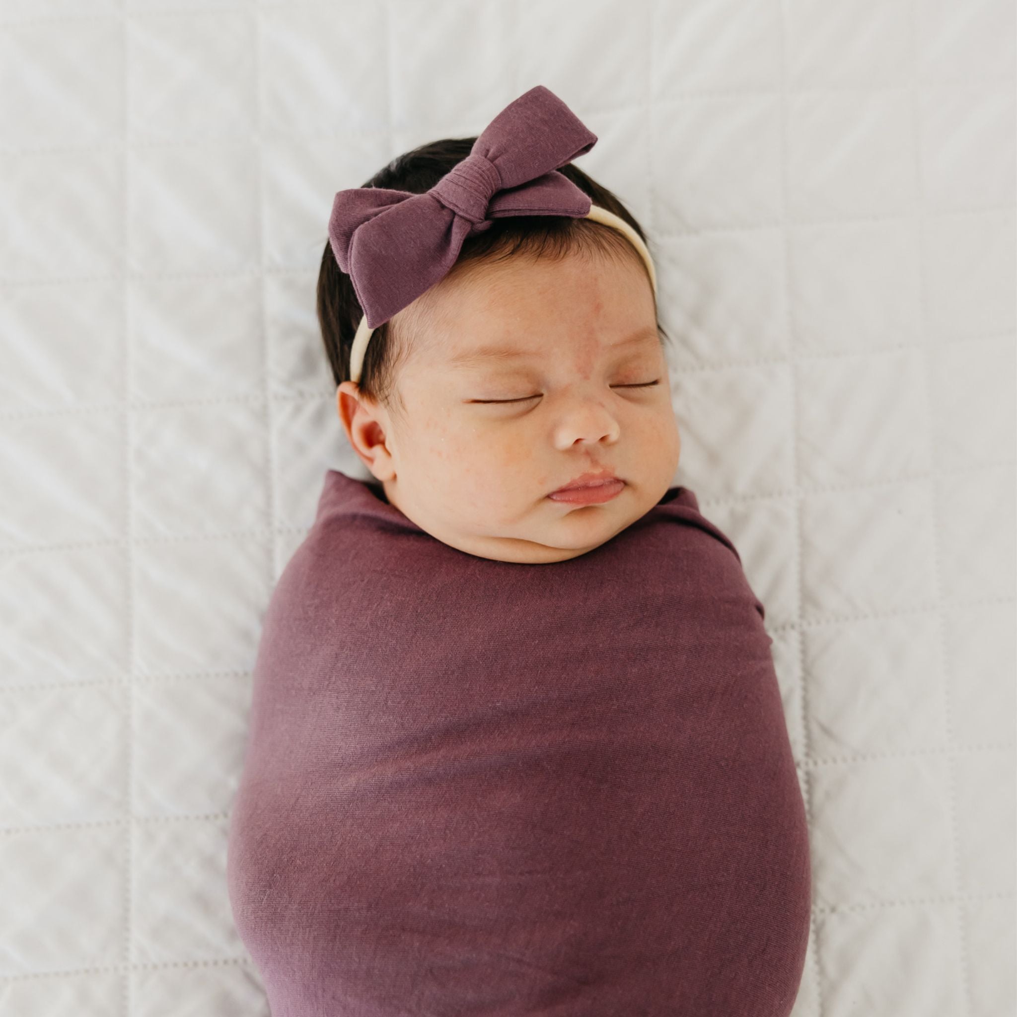 Classic Nylon Bow - Plum