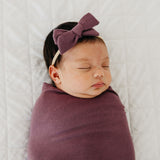 Classic Nylon Bow - Plum