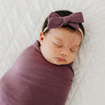 Classic Nylon Bow - Plum