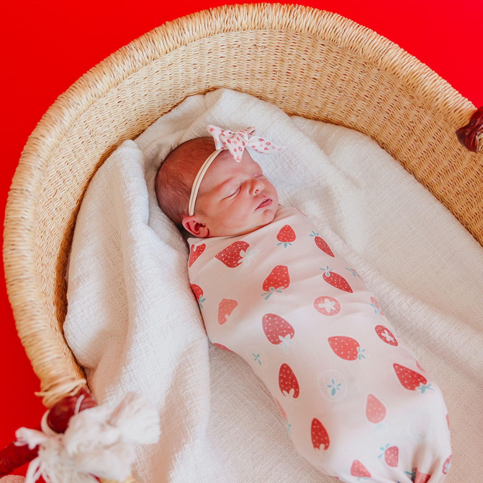 Classic Nylon Bow - Strawberry