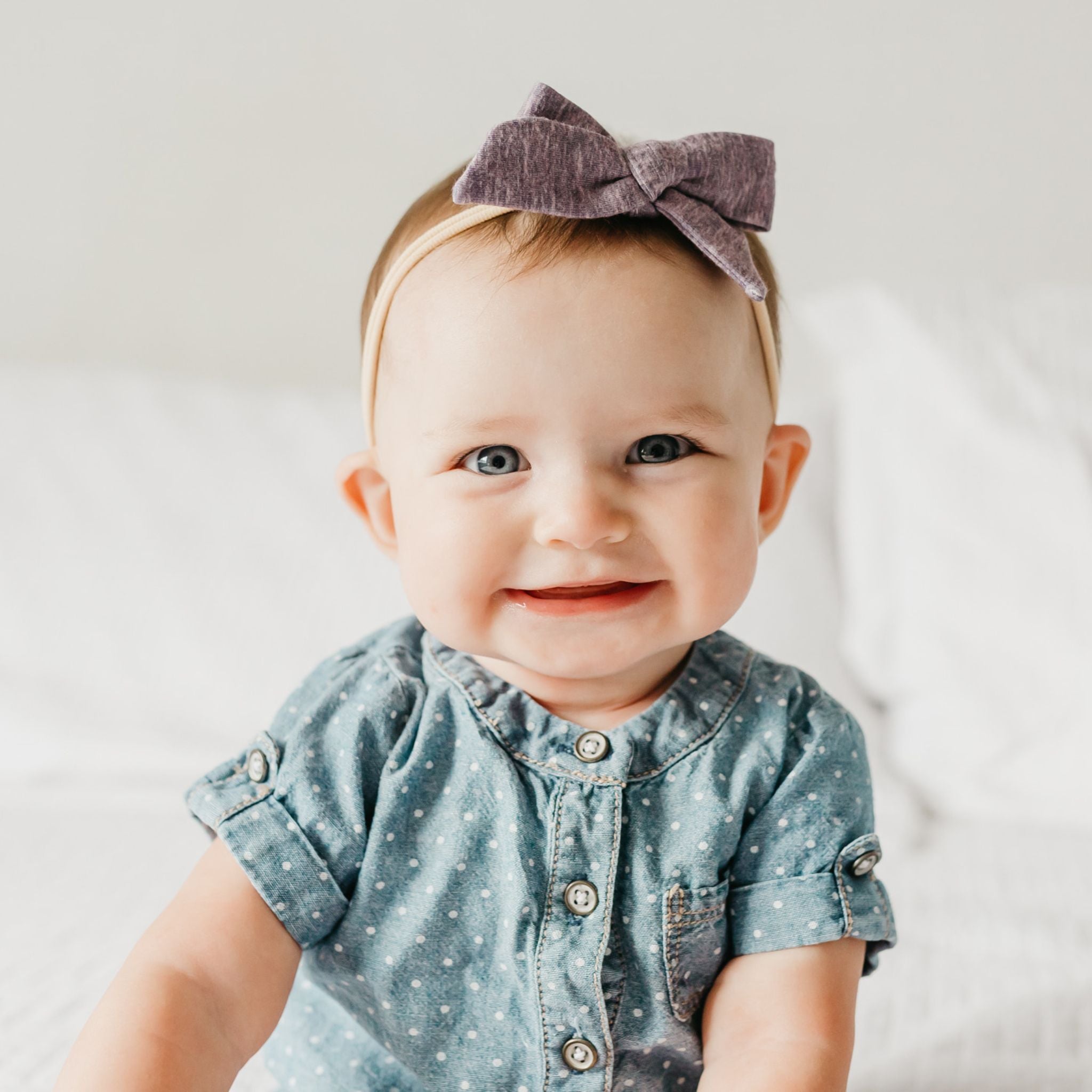 Classic Nylon Bow - Violet