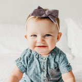 Classic Nylon Bow - Violet
